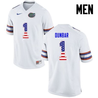 Men's Florida Gators #1 Quinton Dunbar NCAA Nike White USA Flag Fashion Authentic Stitched College Football Jersey VEZ6262YZ